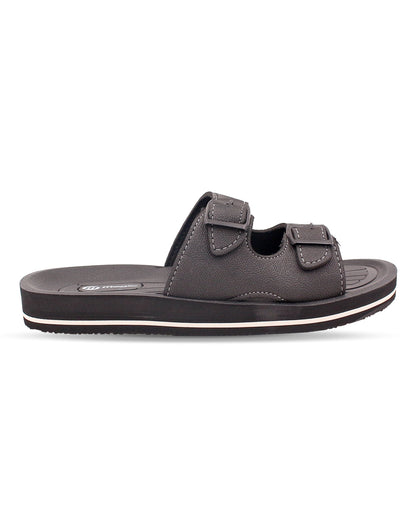 FABRICATION Men’s Dual Buckle Slides – Comfortable Casual Slippers for Daily Wear