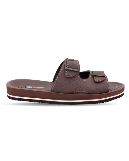 FABRICATION Men’s Dual Buckle Slides – Comfortable Casual Slippers for Daily Wear