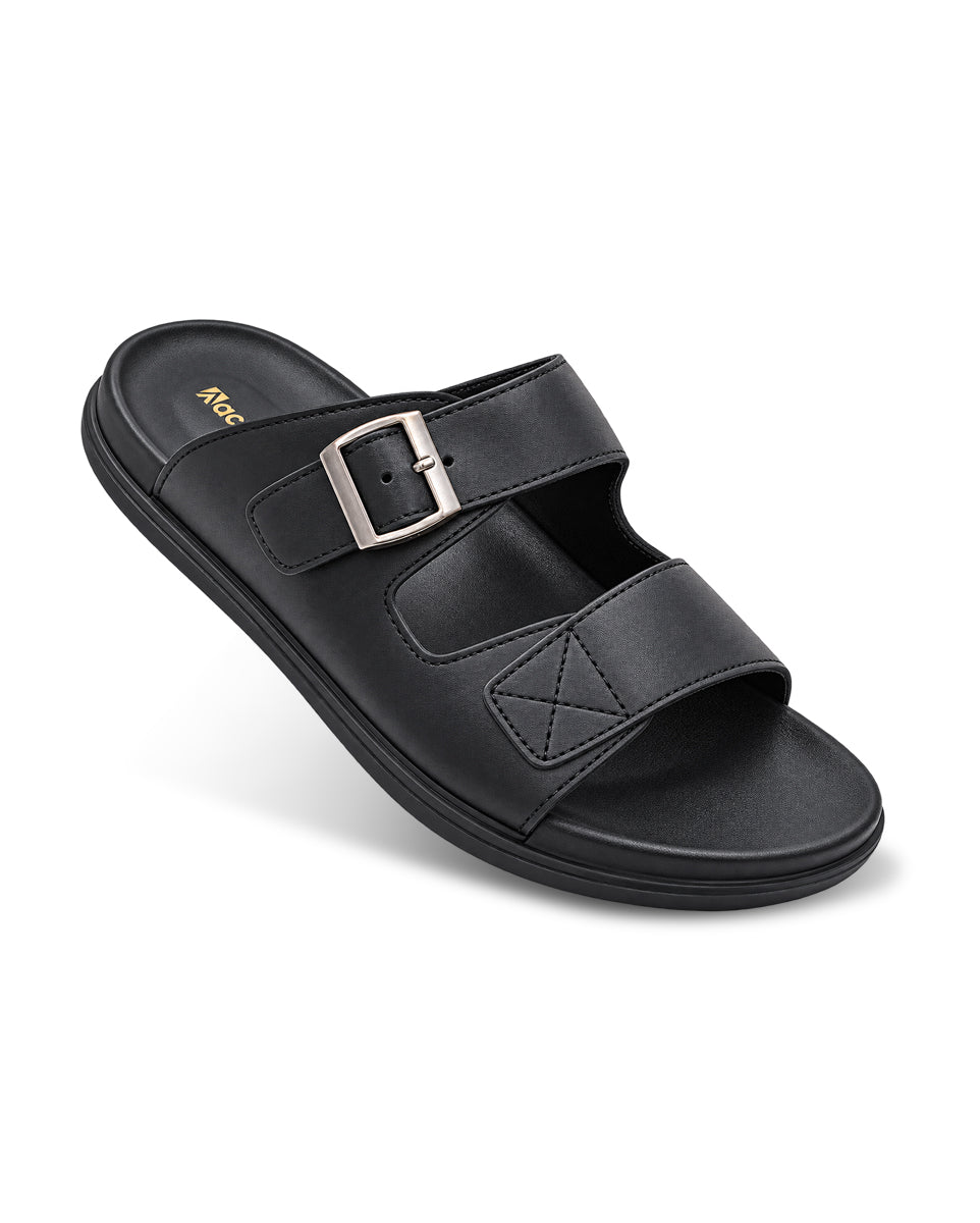 Men’s Casual Slides with Adjustable Buckle Strap | Comfort Slip-On Sandals