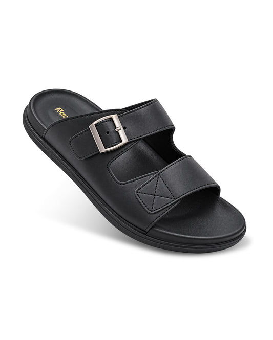 Men’s Casual Slides with Adjustable Buckle Strap | Comfort Slip-On Sandals