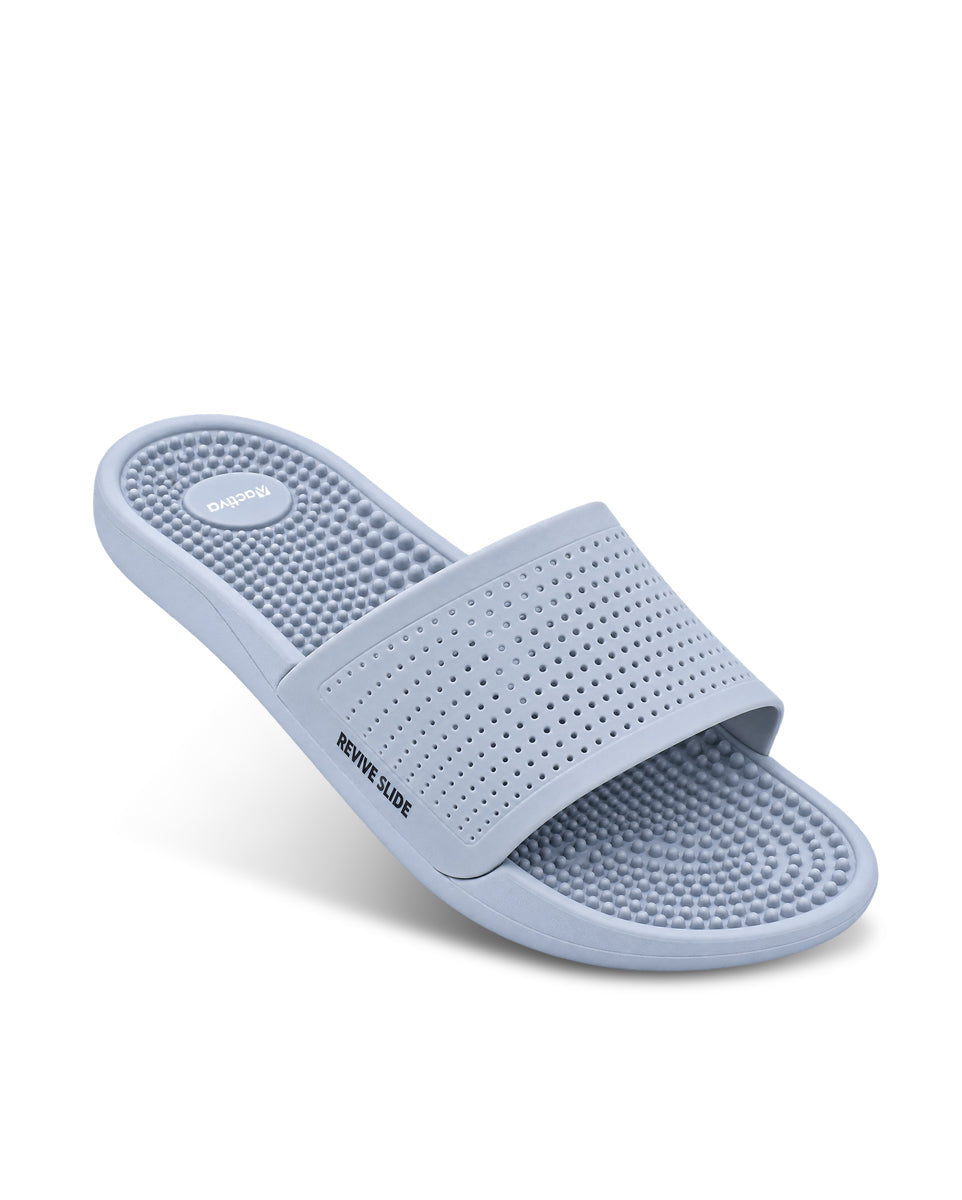 Men’s Textured Comfort Slides with Cushioned Footbed | Casual Slip-On Sandals