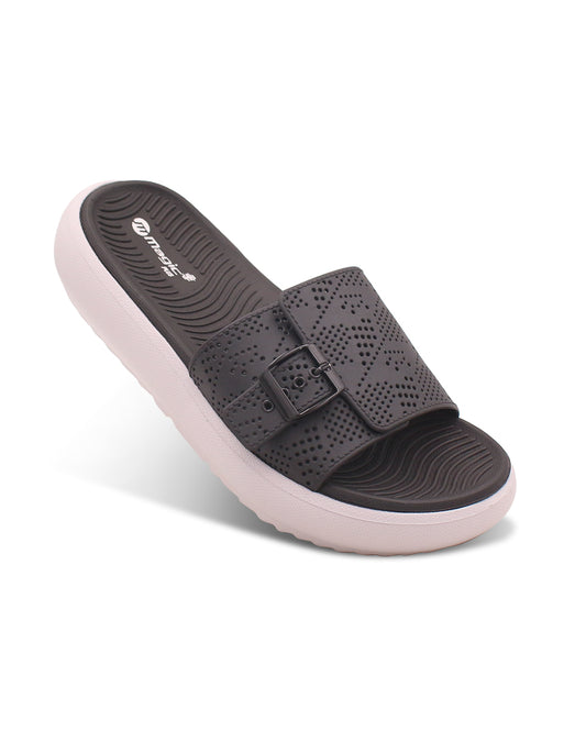 DOCTOR SOLE Women's Orthopedic Comfort Slide Sandals with Adjustable Buckle