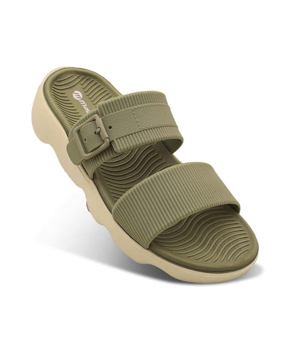 Doctor Sole Women Slides – EVA Cushioned Dual Strap Comfort Sandals