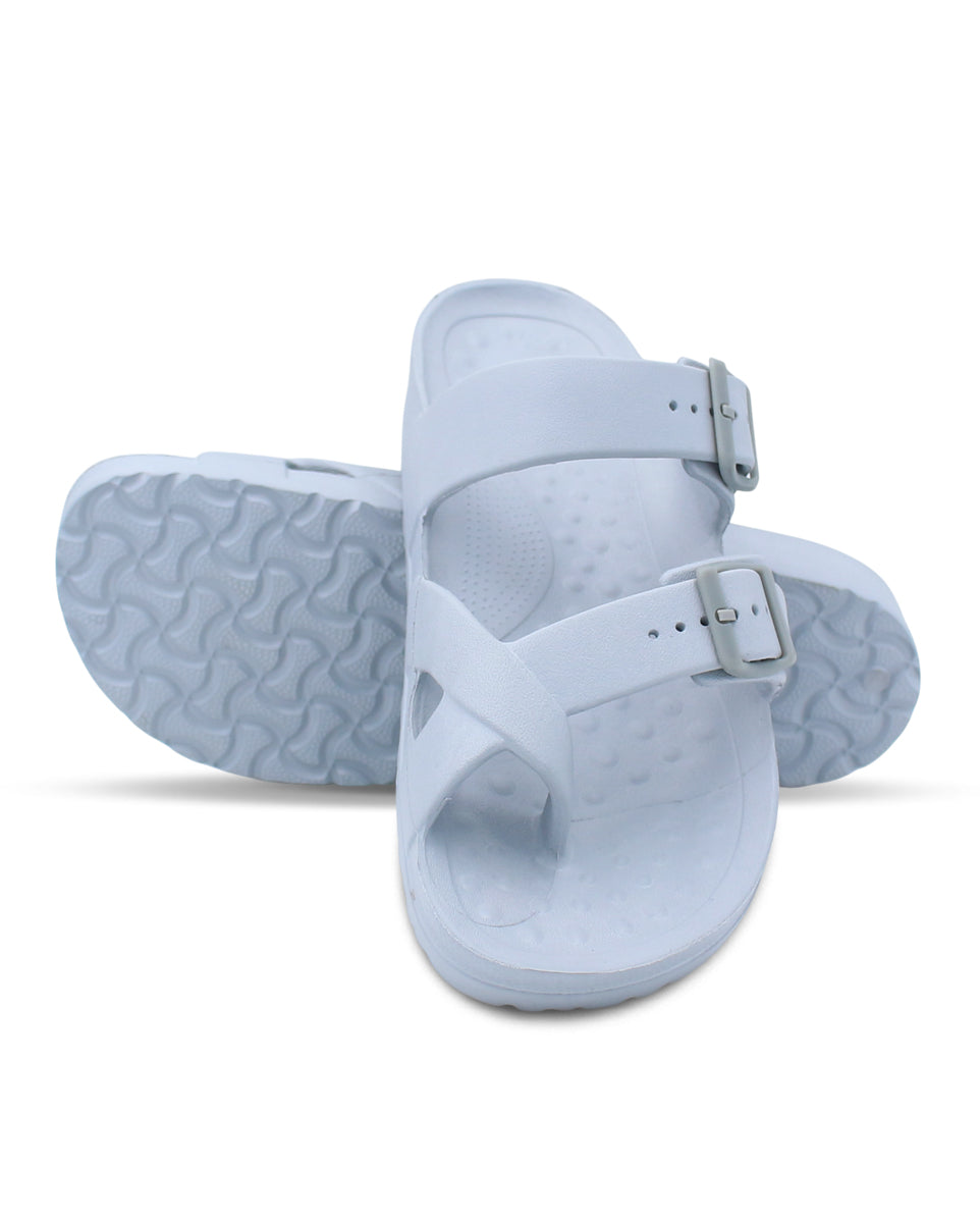 Men Double Buckle Slide – Lightweight EVA Comfort Sandals for Everyday Wear