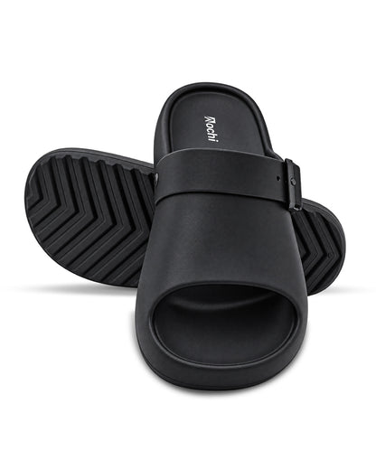 Men's Adjustable Comfort Slides with Buckle Strap for Everyday Wear