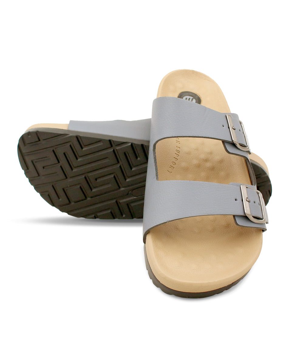 JUPITER Men’s Dual Buckle Slides – Comfortable Casual Slippers for Daily Wear