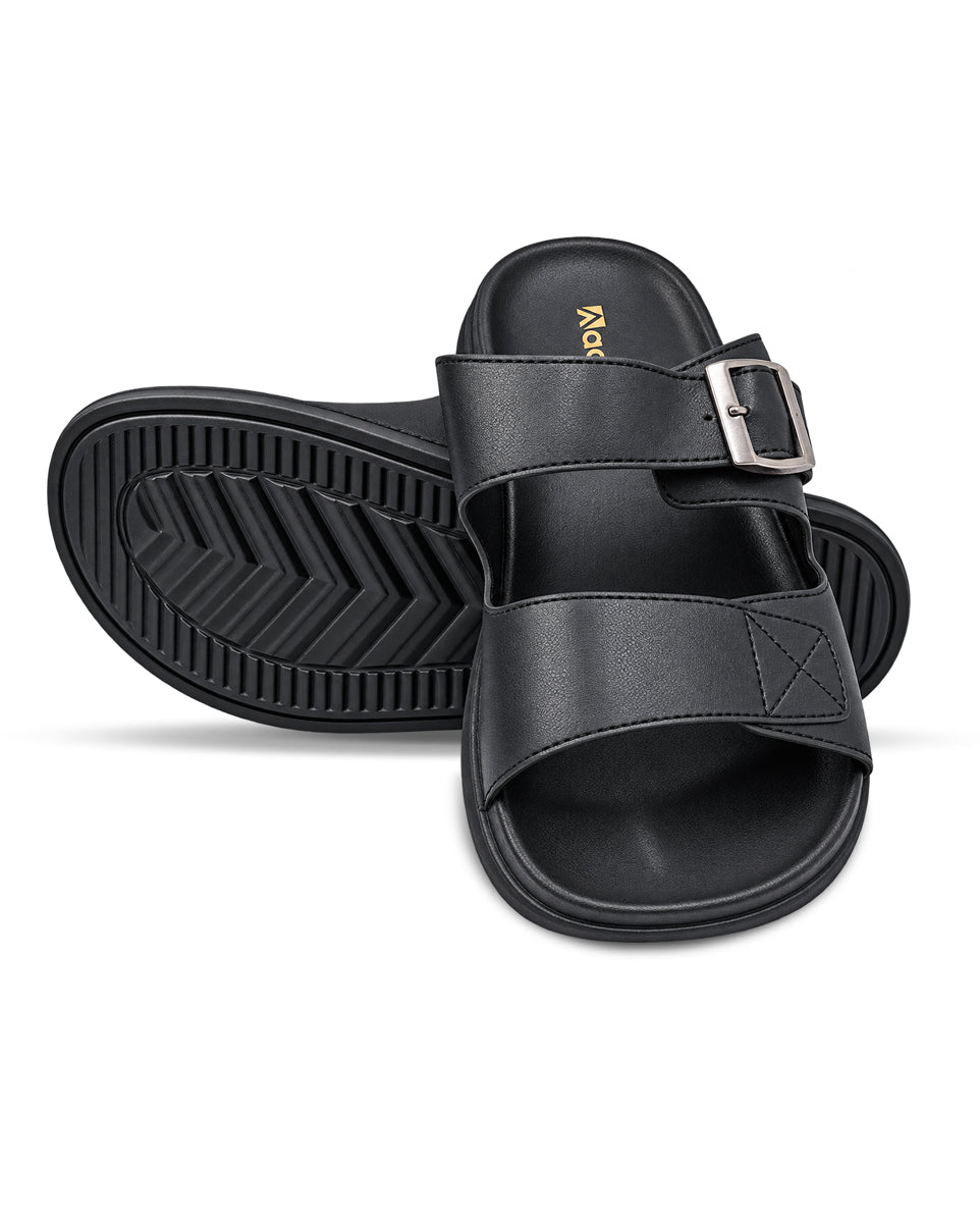 Men’s Casual Slides with Adjustable Buckle Strap | Comfort Slip-On Sandals