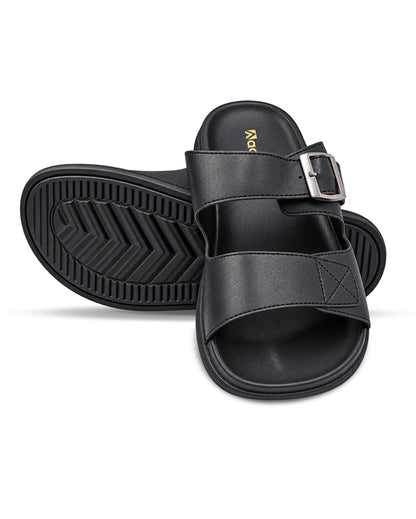 Men’s Casual Slides with Adjustable Buckle Strap | Comfort Slip-On Sandals