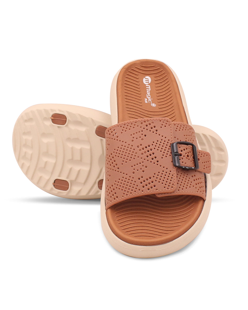DOCTOR SOLE Women's Orthopedic Comfort Slide Sandals with Adjustable Buckle
