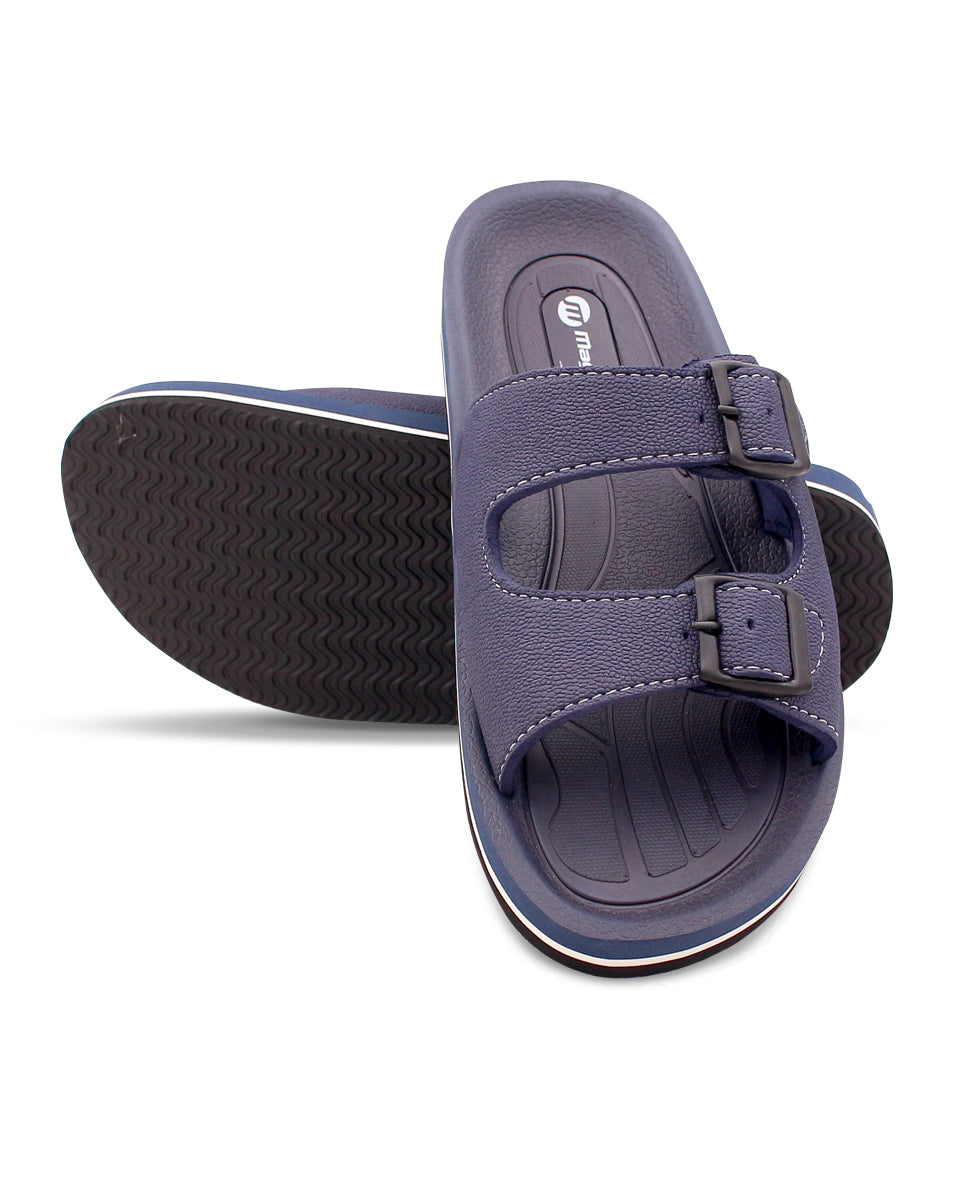 FABRICATION Men’s Dual Buckle Slides – Comfortable Casual Slippers for Daily Wear