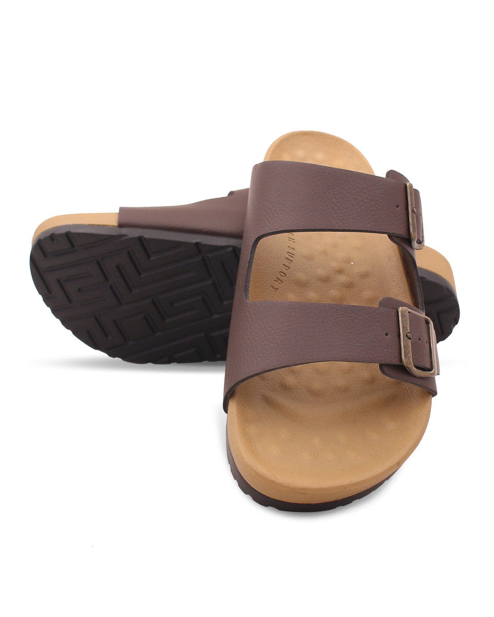 JUPITER Men’s Dual Buckle Slides – Comfortable Casual Slippers for Daily Wear