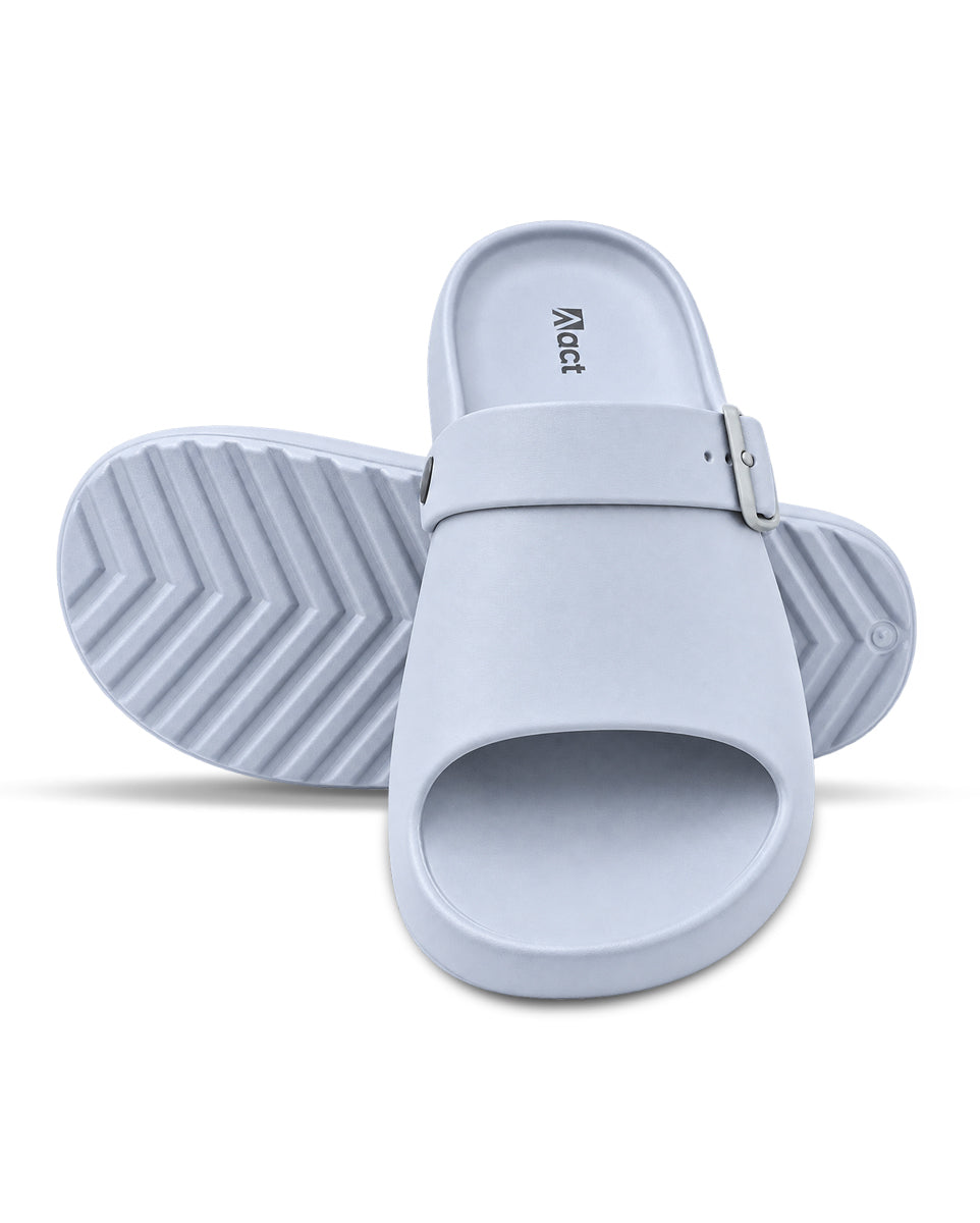 Men's Adjustable Comfort Slides with Buckle Strap for Everyday Wear