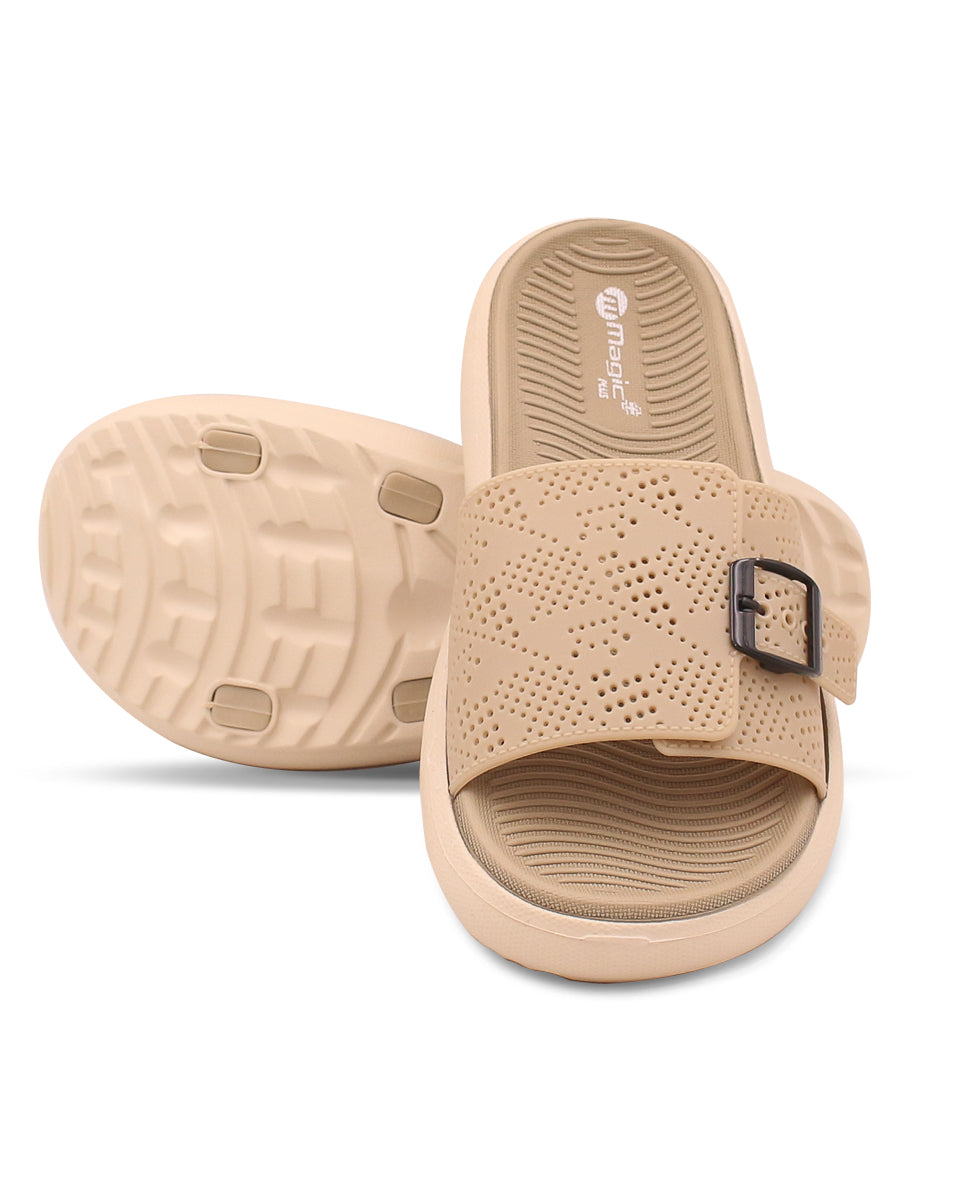 DOCTOR SOLE Women's Orthopedic Comfort Slide Sandals with Adjustable Buckle
