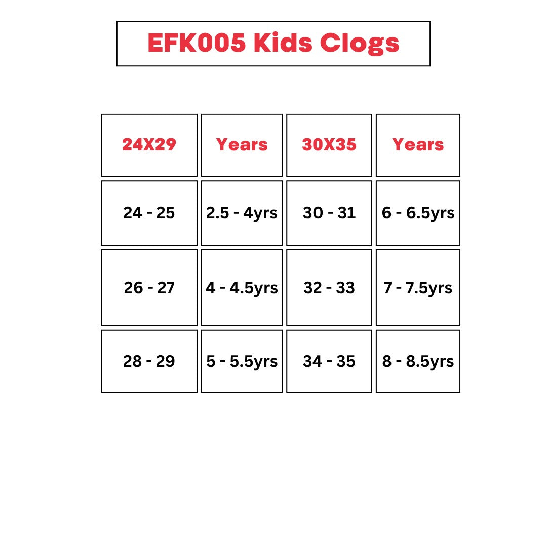 Kids Size Chart