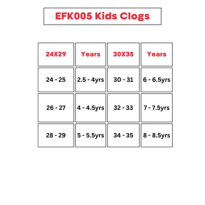 Kids Size Chart