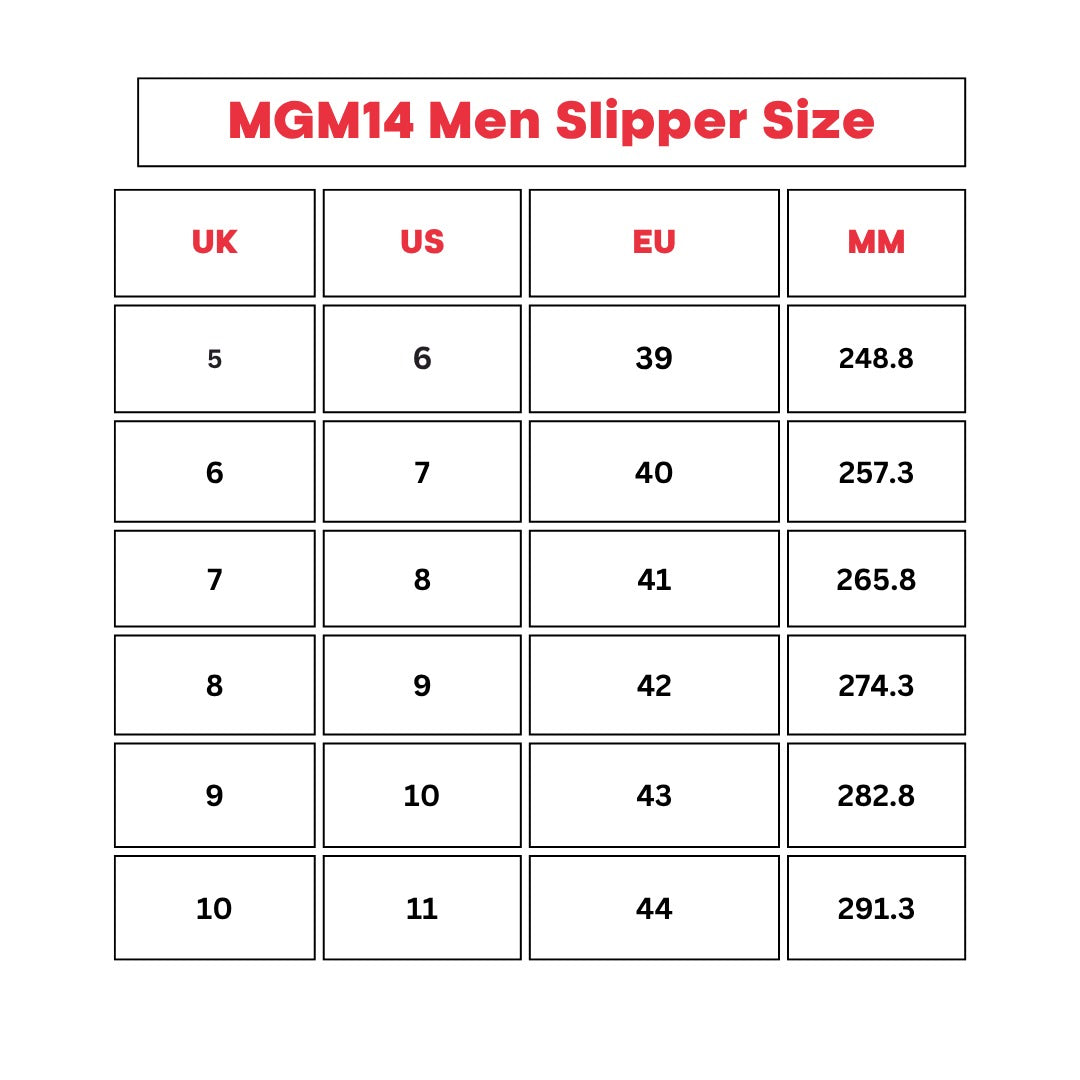 MGM14 Men Slipper Size
