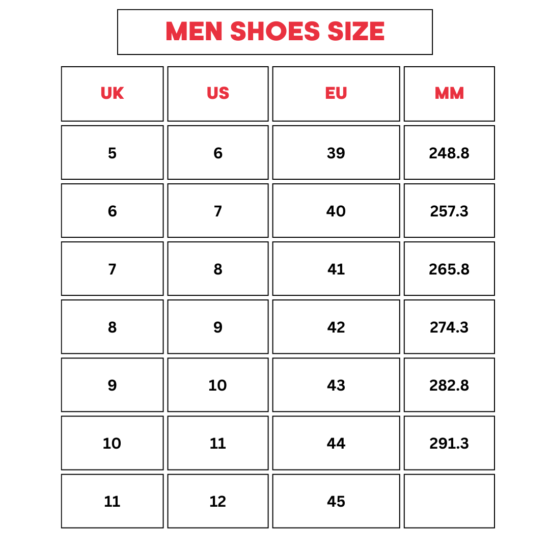 Men Shoes Size