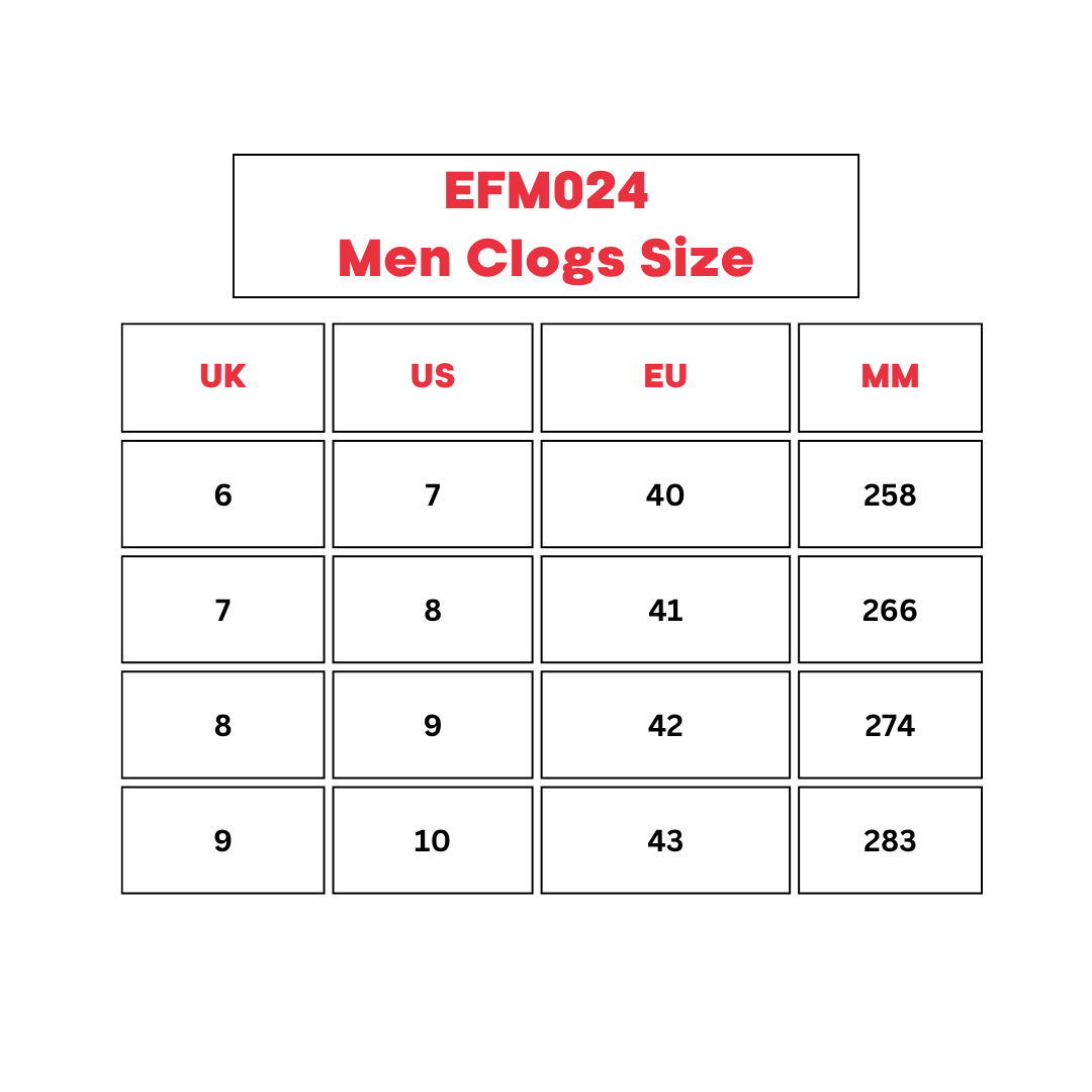 Men’s Unique Style EVA Clogs Size