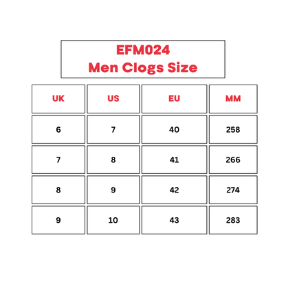 Men’s Unique Style EVA Clogs Size