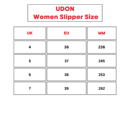 Women Slipper Size - UDON